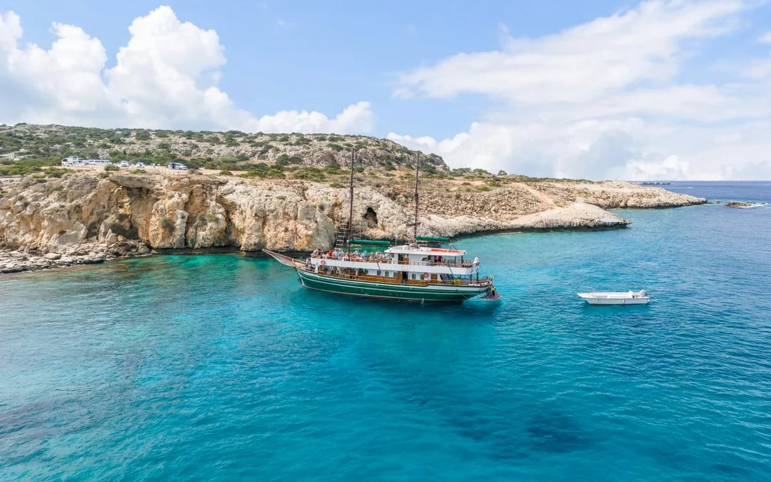 From Protaras: Blue Lagoon & Sea Caves Morning or Sunset Cruise Image 1