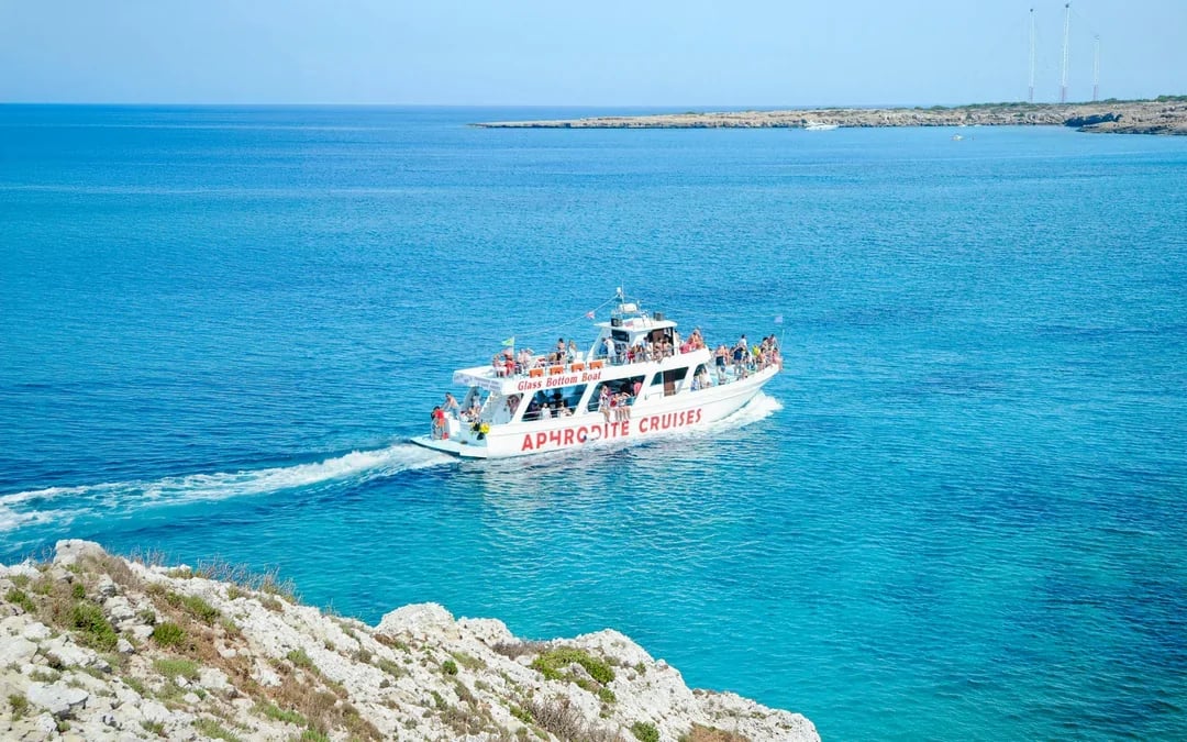 From Protaras: Blue Lagoon Cruise to Sea Caves & Turtle Cove Image 1