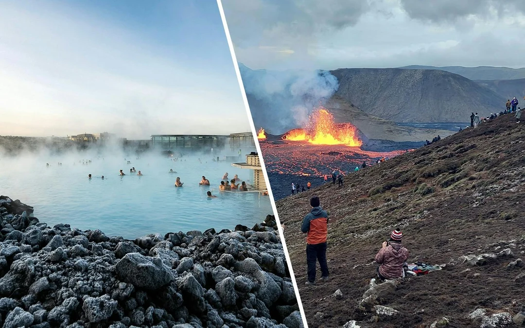 From Reykjavik: Blue Lagoon Admission Tickets + Fagradalsfjall Volcano Day Tour with Transfers Image 1