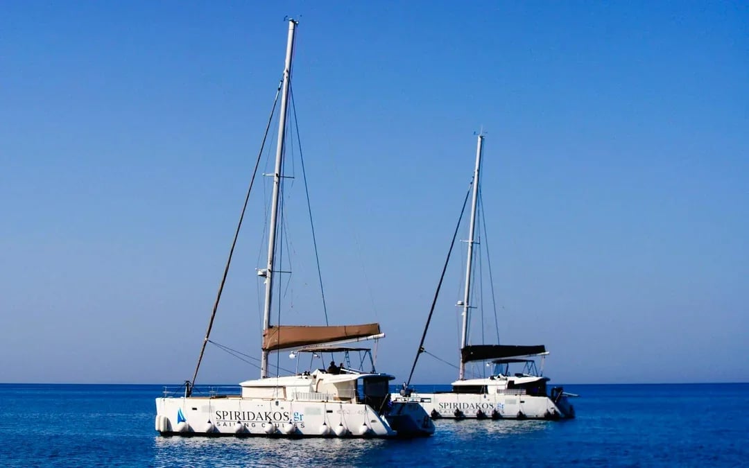 From Santorini: Premium Catamaran Cruise with Meal, Drinks & Transfers Image 7