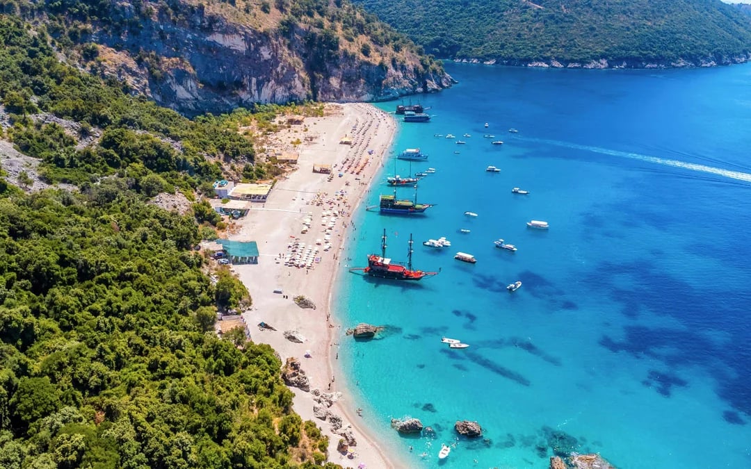 From Saranda: Krorez Boat Tour with Traditional Lunch & Swim Stops Image 1