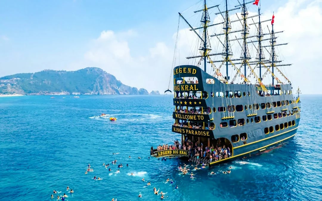 From Side: Big Kral Pirate Yacht Cruise with Lunch and Unlimited Drinks Image 4