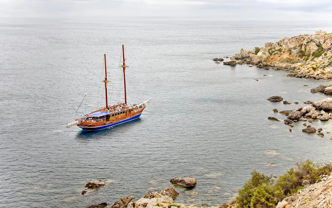 From Sliema: Cruise to Gozo and Comino on a Turkish Gulet with Lunch & Drinks Image 3