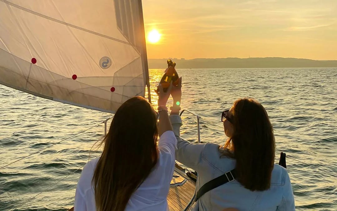 From Sopot: Sunset Cruise from the Pier with Prosecco Image 7