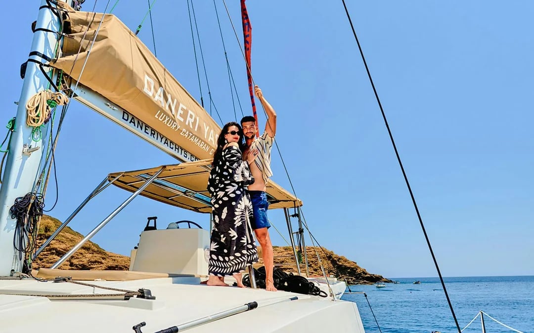 From Souda to Marathi Bay: Premium Catamaran Day Cruise Image 4