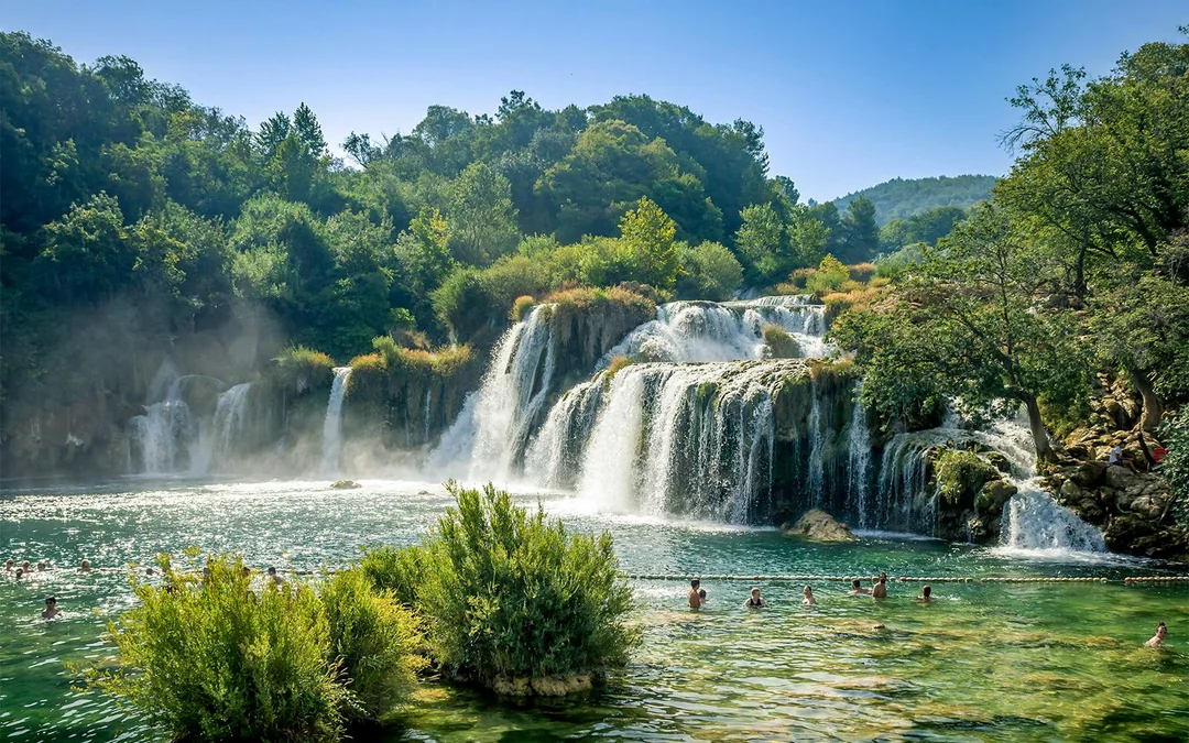 From Split: Krka National Park Guided Day Trip with Boat Ride and Swimming Image 1
