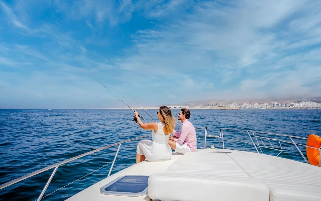 From Taghazout: Agadir Coast Boat Trip with Fishing, Swimming and Barbecue Lunch Image 1