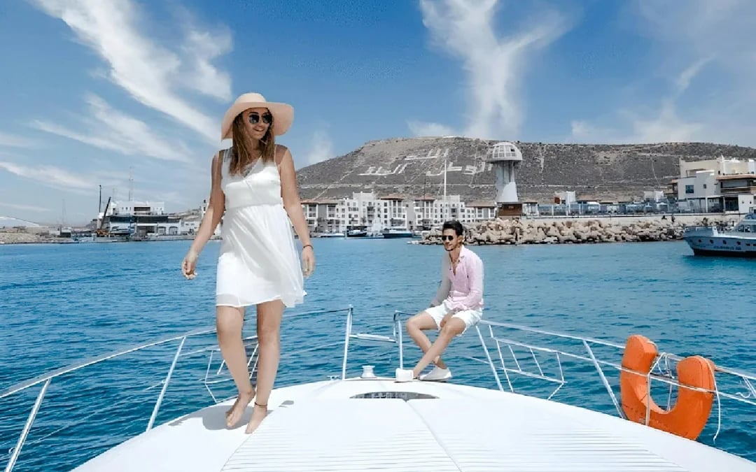 From Taghazout: Agadir Coast Boat Trip with Fishing, Swimming and Barbecue Lunch Image 3