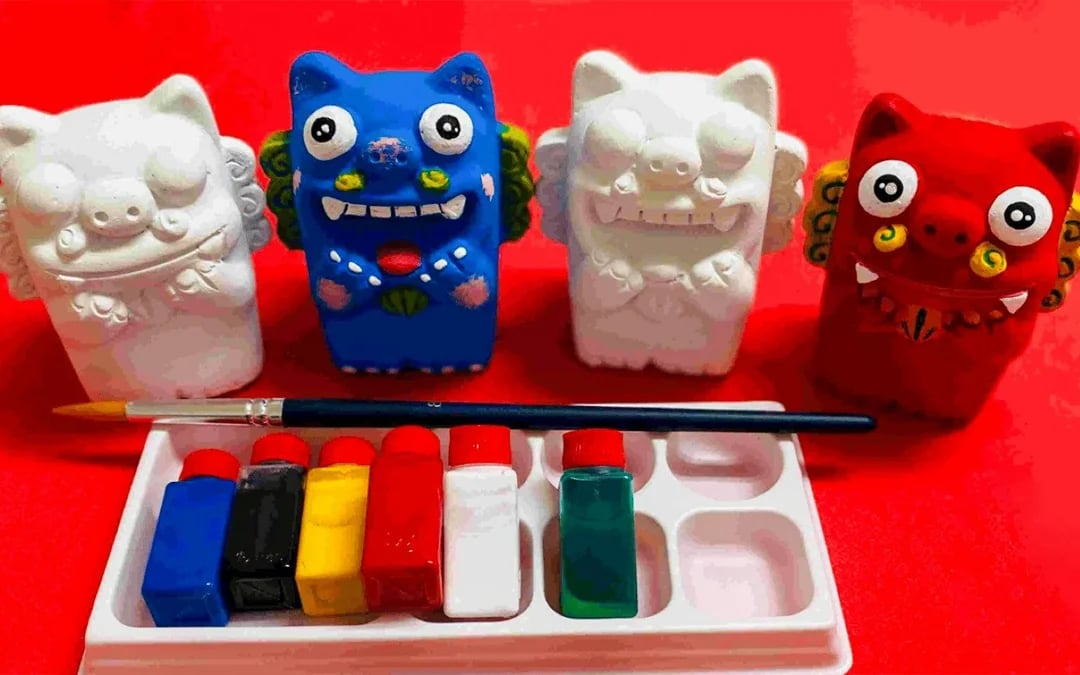 Fukuoka Okinawan Shisa Figurine Painting Workshop with Same-Day Take-Home Image 1