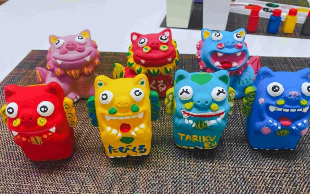 Fukuoka Okinawan Shisa Figurine Painting Workshop with Same-Day Take-Home Image 6