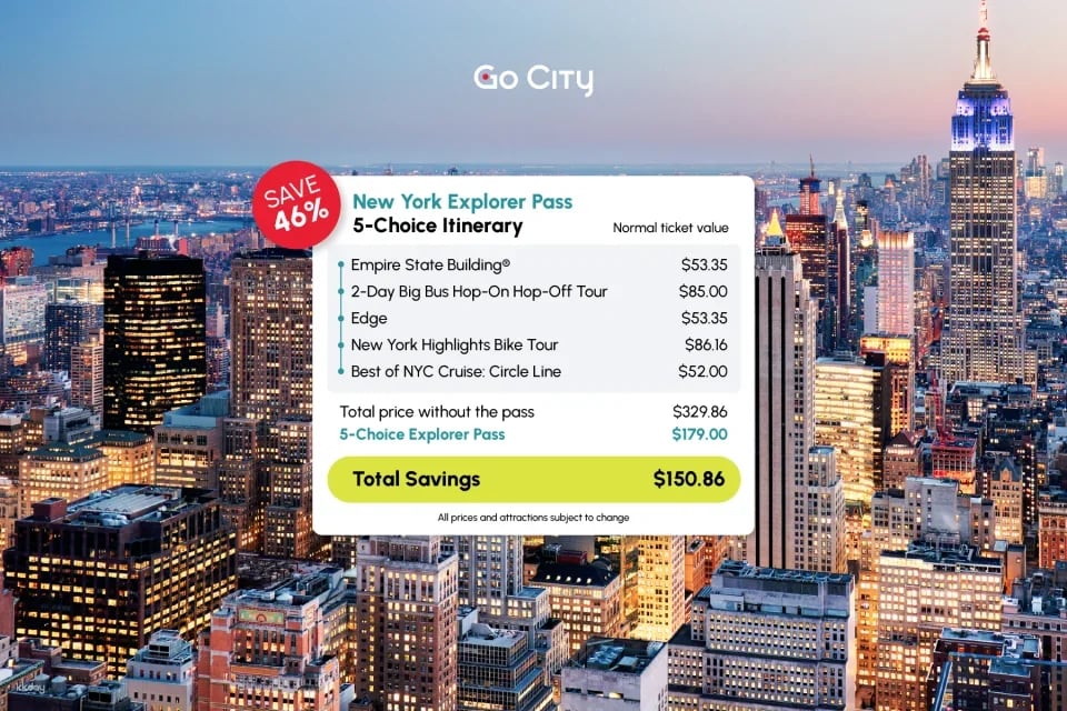 Go City | New York Explorer Pass (Optional 90+ attractions, Includes Empire State Building, Top of the Rock, Edge, etc)