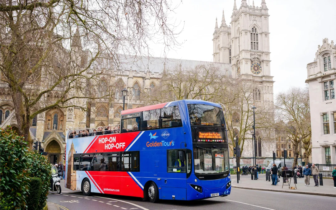 Golden Tours: London Hop-on Hop-off Bus Tour with Optional Thames River Cruise Image 1
