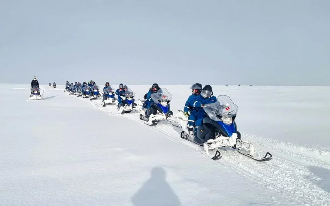 Gulfoss: Langjokull Glacier Snowmobile Tours
 Image 5