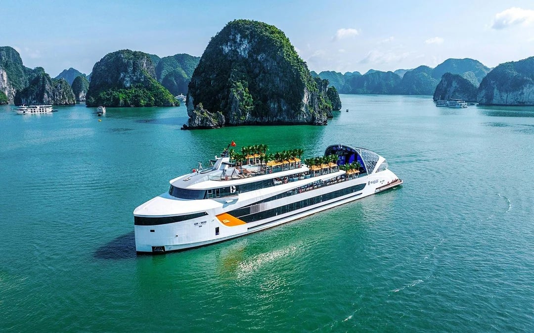 Ha Long Bay: 6-Star Day Cruise on a 4-Deck Entertainment Yacht & Gourmet Dining Image 1