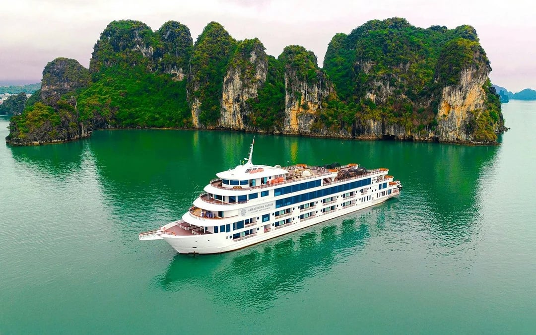 Ha Long Bay: Ambassador Cruise with Infinity Pool, open-air Jacuzzi & International Dining Image 1