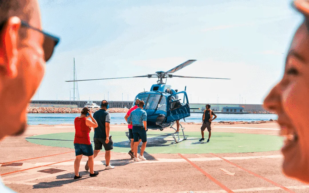 Helicopter Flight, Walking Tour, & Boat Cruise in Barcelona Image 5