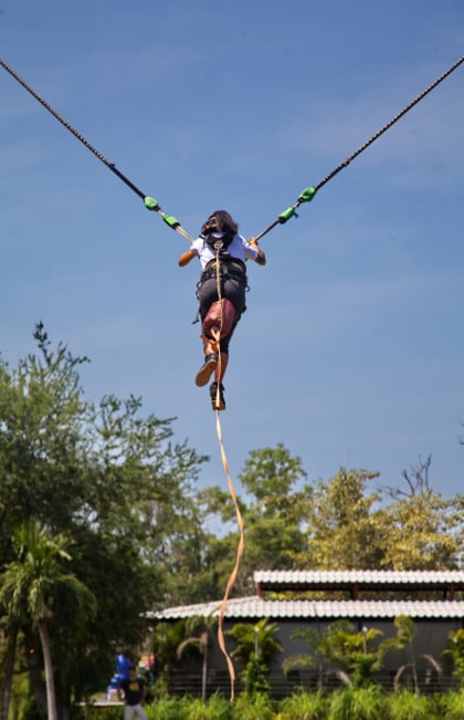 Human Slingshot and Bungy Jump at Sanook Park Pattaya