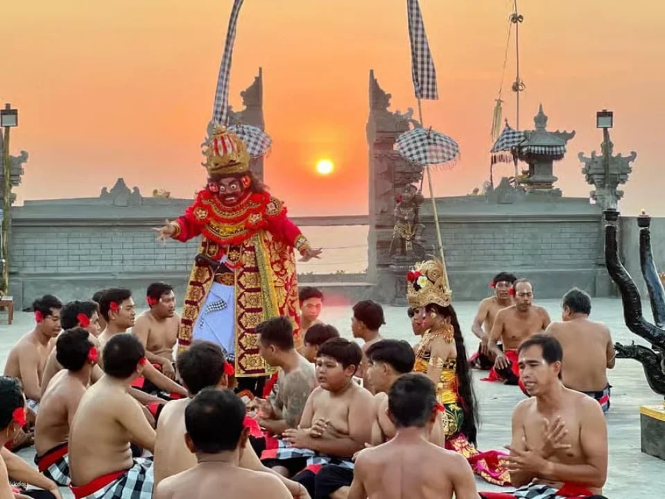 Kecak Fire Dance Karang Boma Cliff Uluwatu in Bali | Indonesia