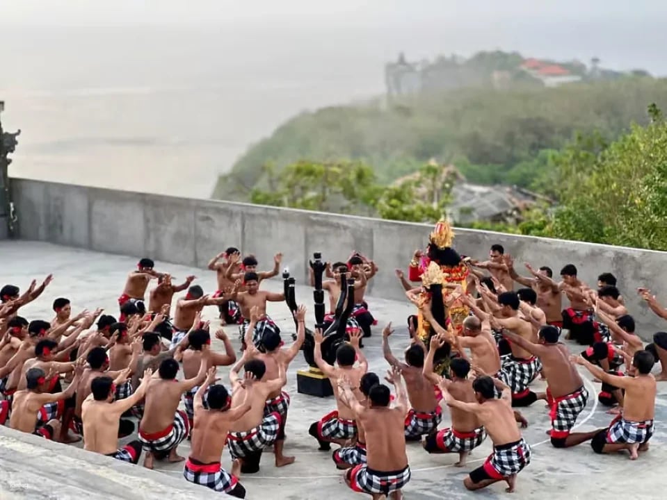 Kecak Fire Dance Karang Boma Cliff Uluwatu in Bali | Indonesia