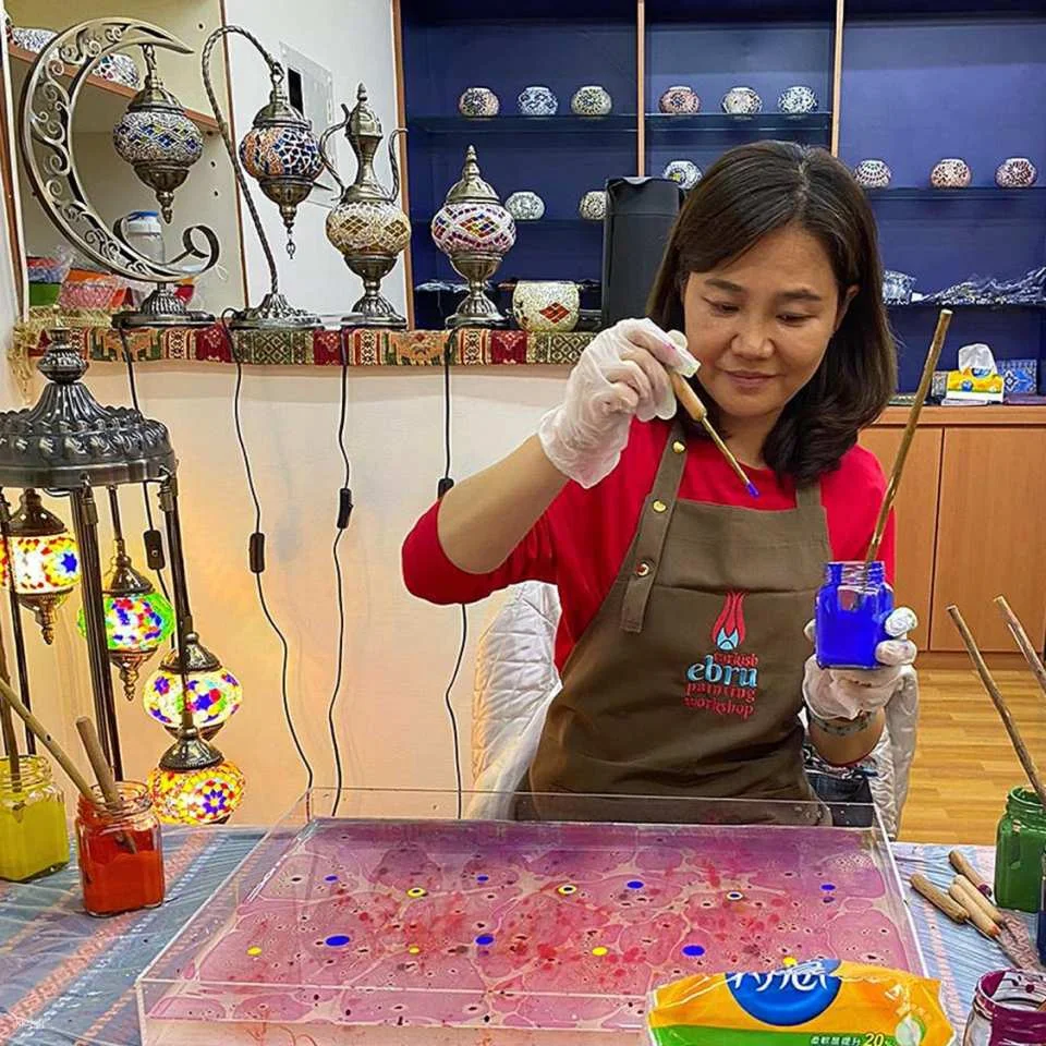 Taipei Main Station | Traditional Turkish Ebru (Marbling) Experience | Turkish Ebru (Marbling) Workshop