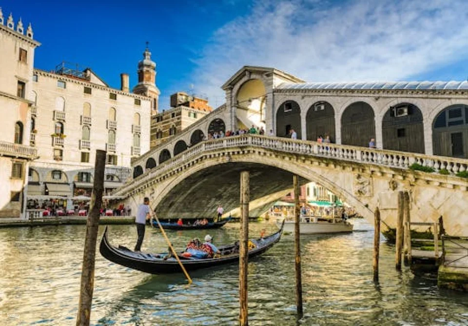 Traditional gondola ride on Venice’s Grand Canal