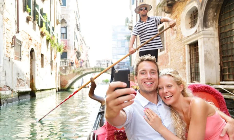 Traditional gondola ride on Venice’s Grand Canal