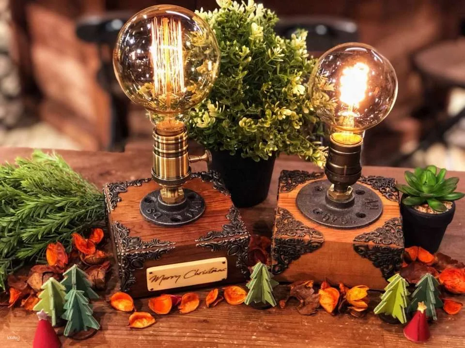 Taipei Handmade | HUBOX Handmade Retro Industrial Style Lighting DIY Course Experience | Near Taipei Songshan Cultural and Creative Park