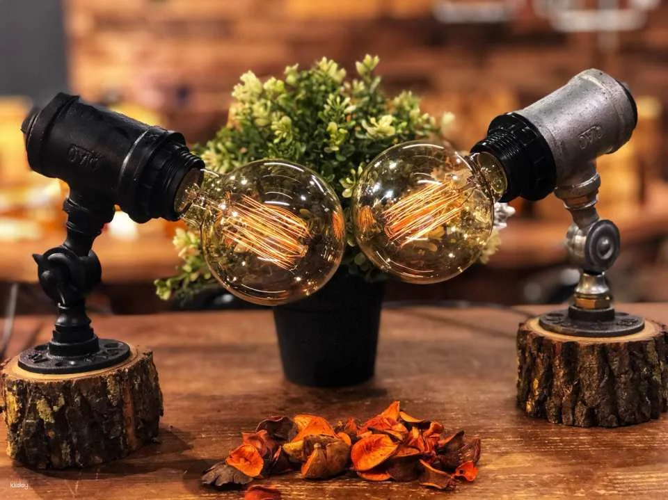 Taipei Handmade | HUBOX Handmade Retro Industrial Style Lighting DIY Course Experience | Near Taipei Songshan Cultural and Creative Park