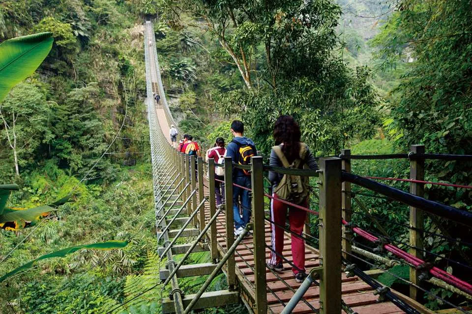 Tickets for Nantou Shuanglong Falls Colorful Suspension Bridge. Coupon ticket