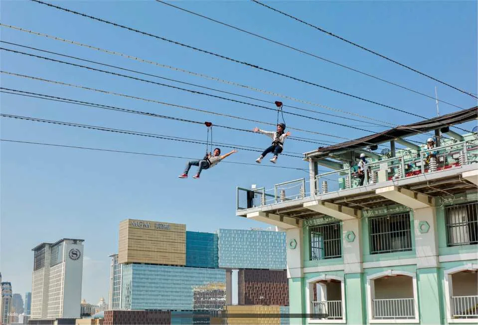 Macau Zipline: The World's First Immersive Urban Zipline | Macau Entertainment Attraction