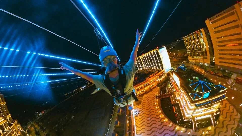 Macau Zipline: The World's First Immersive Urban Zipline | Macau Entertainment Attraction