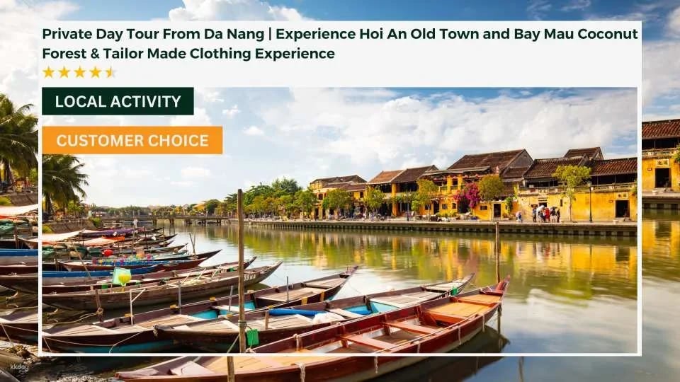 Da Nang Private Day Tour: Experience Hoi An Old Town and Bay Mau Coconut Forest & Tailor Made Clothing Experience