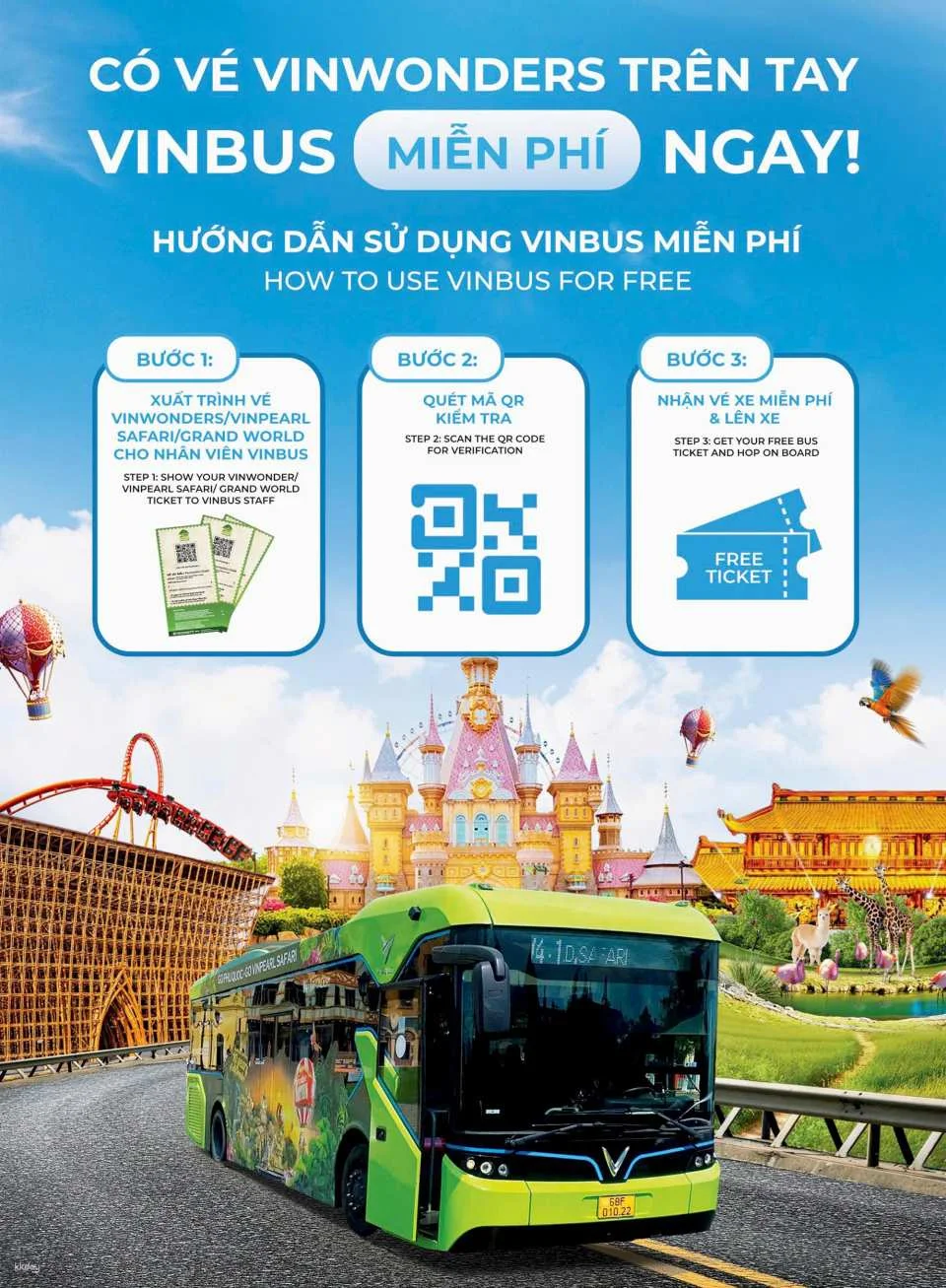 VinWonders Phu Quoc Theme Park - Safari Phu Quoc Ticket (Optional Theme Park)