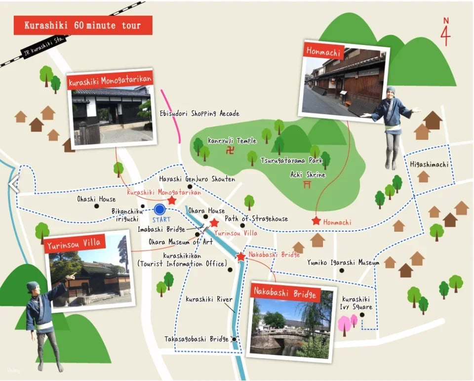 Kurashiki Private Tour | EBISUYA's Rickshaw Experience | 30/ 60 /120 min