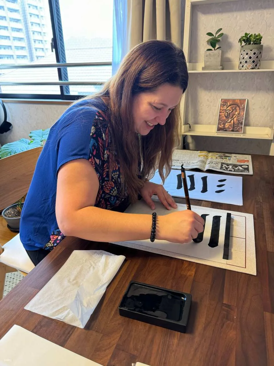 Japanese Calligraphy and karate Experience in Kagoshima