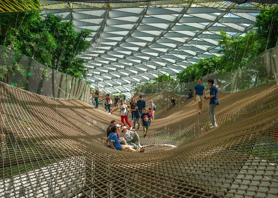 Jewel Changi Airport Attraction Tickets & Bundles: Canopy Park, Mastercard ® Canopy Bridge, Hedge Maze, Mirror Maze, Walking Net and Bouncing Net, Changi Studio | Singapore