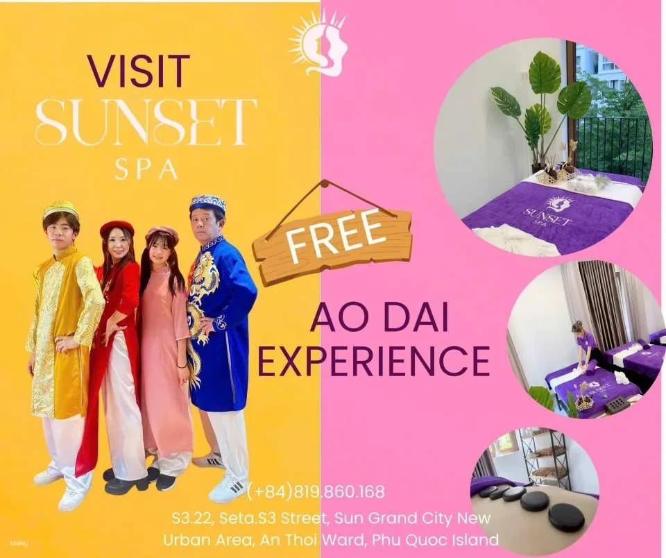 Sunset Spa & Massage Experience in Phu Quoc, Vietnam (Free Ao Dai Wearing Experience)