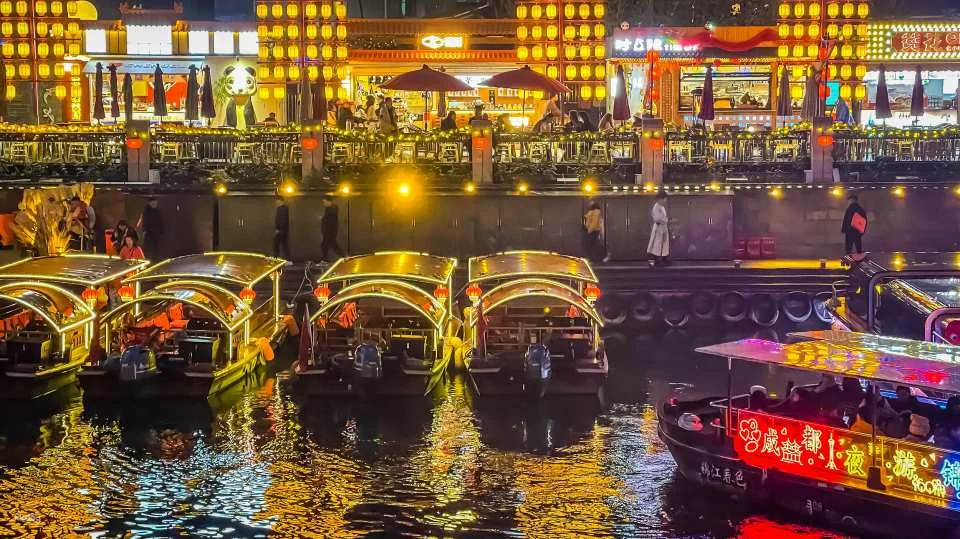 Chengdu Jinjiang Night Cruise Ticket (Dongmen Wharf)