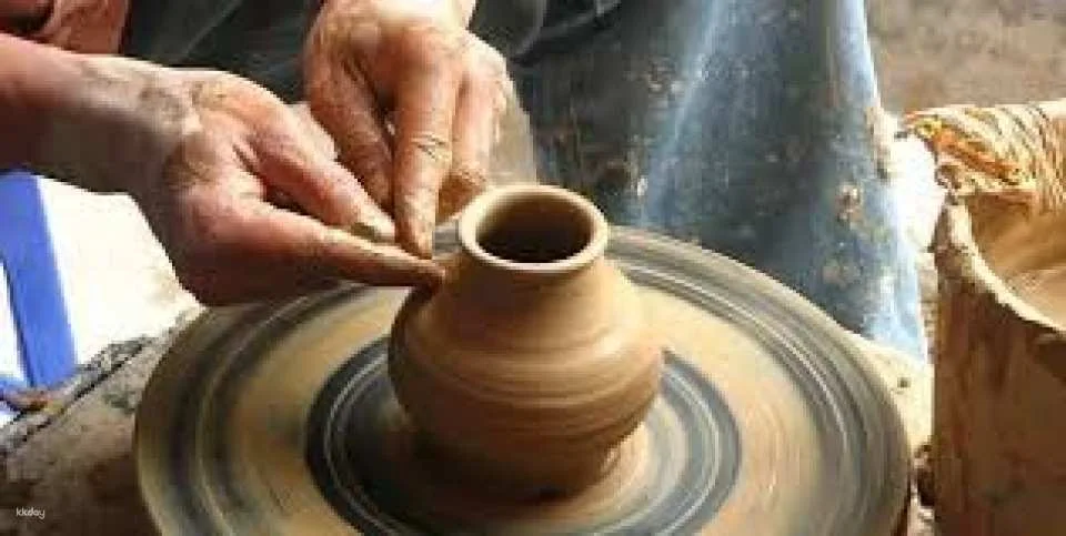 From Ha Noi city - Full day visit Bat Trang pottery village and Fish trap Village