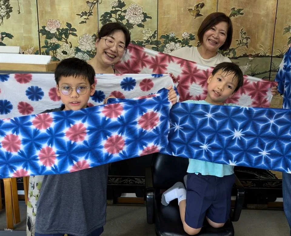 Arimatsu/Narumi Shibori and Yukihana Shibori Tenugui Hand Towel Making Experience (Nagoya City, Aichi Prefecture, Japan, Cultural Experience)