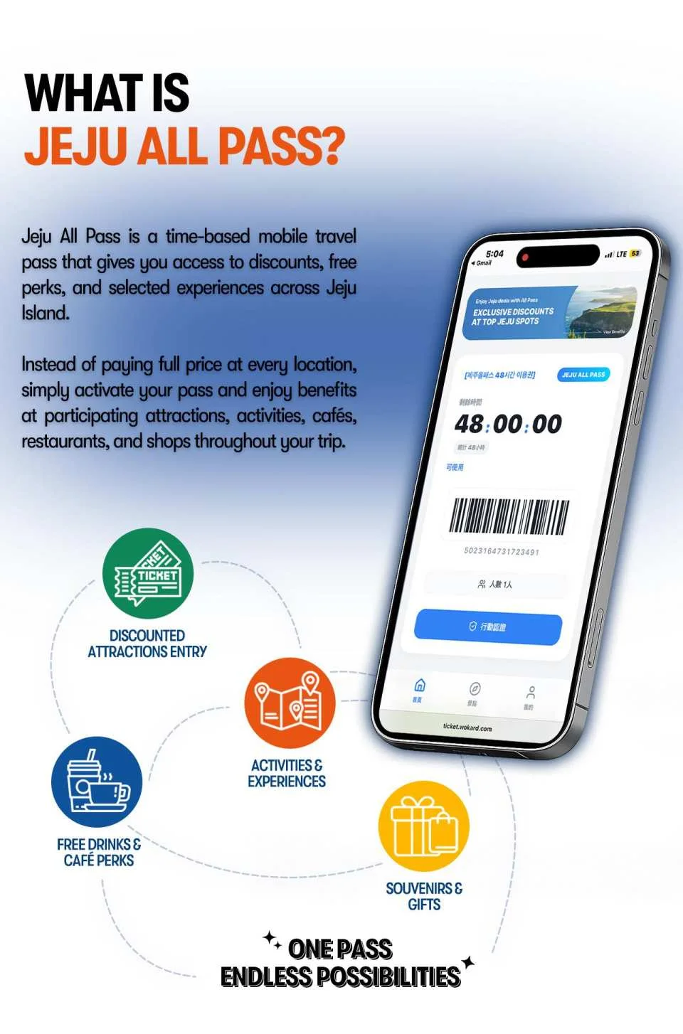[KKday Exclusive Promotion 20% OFF] Jeju All Pass | Save on Attractions & Experiences (24/48/72h)