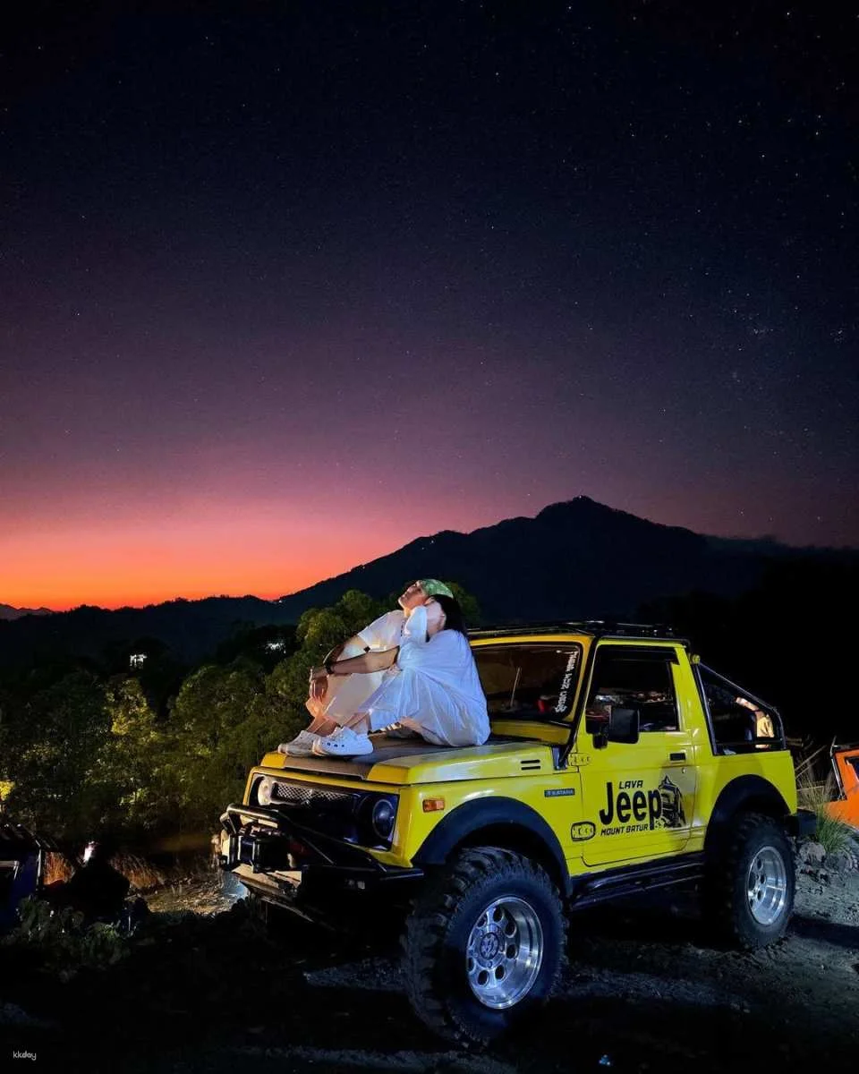 Kintamani Black Lava & Sunrise Jeep 4x4 Private Tour with Hot Springs