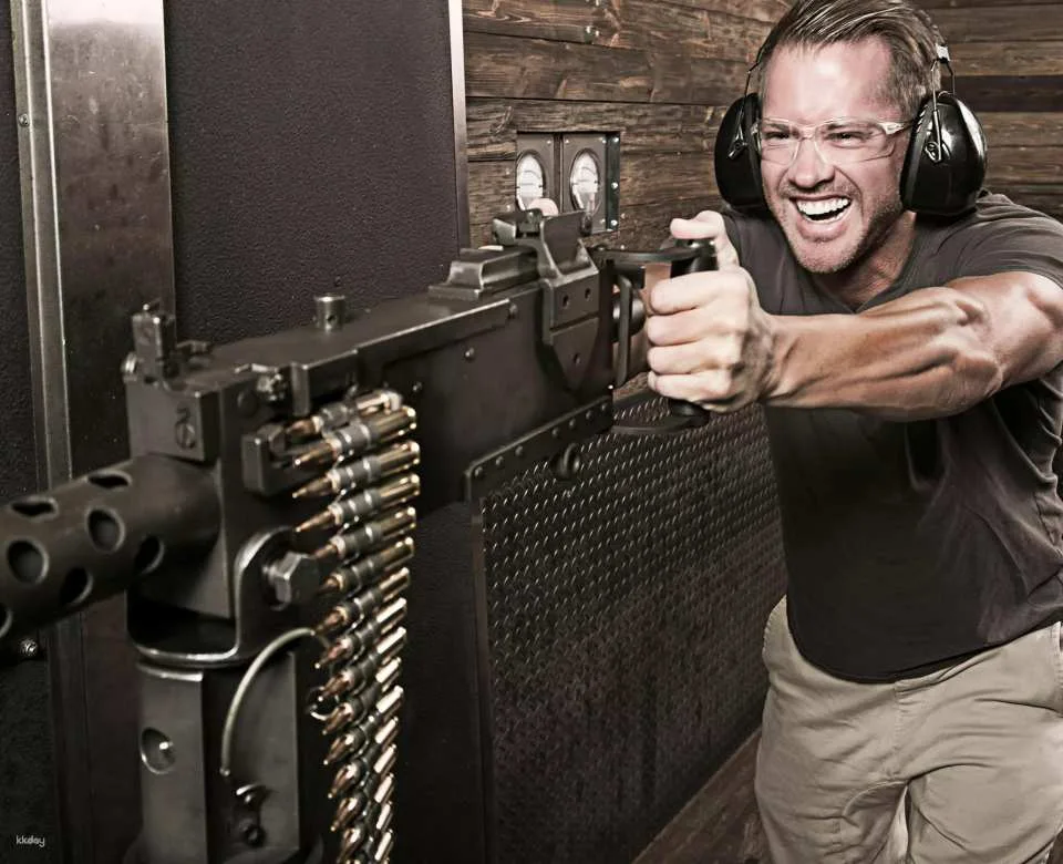 Las Vegas: Indoor Machine Gun Experience with hotel pick up