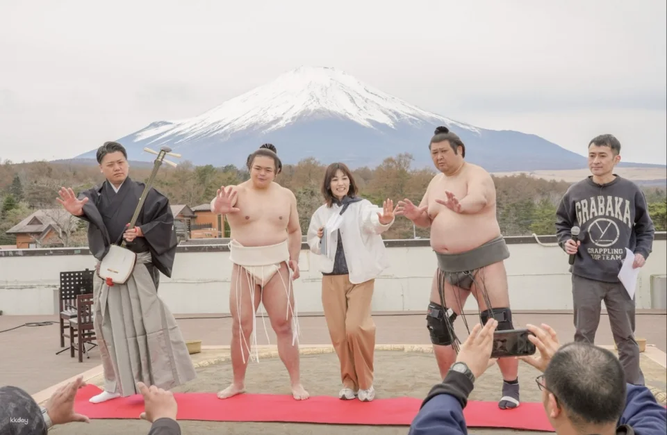 Tickets for a live sumo wrestling performance at Lake Yamanaka, Mt. Fuji, Yamanashi, Japan
