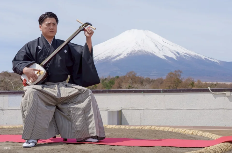 Tickets for a live sumo wrestling performance at Lake Yamanaka, Mt. Fuji, Yamanashi, Japan
