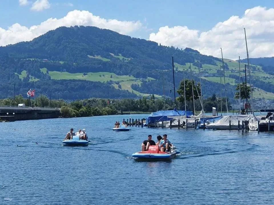 Pedalo race team event on Lake Zurich