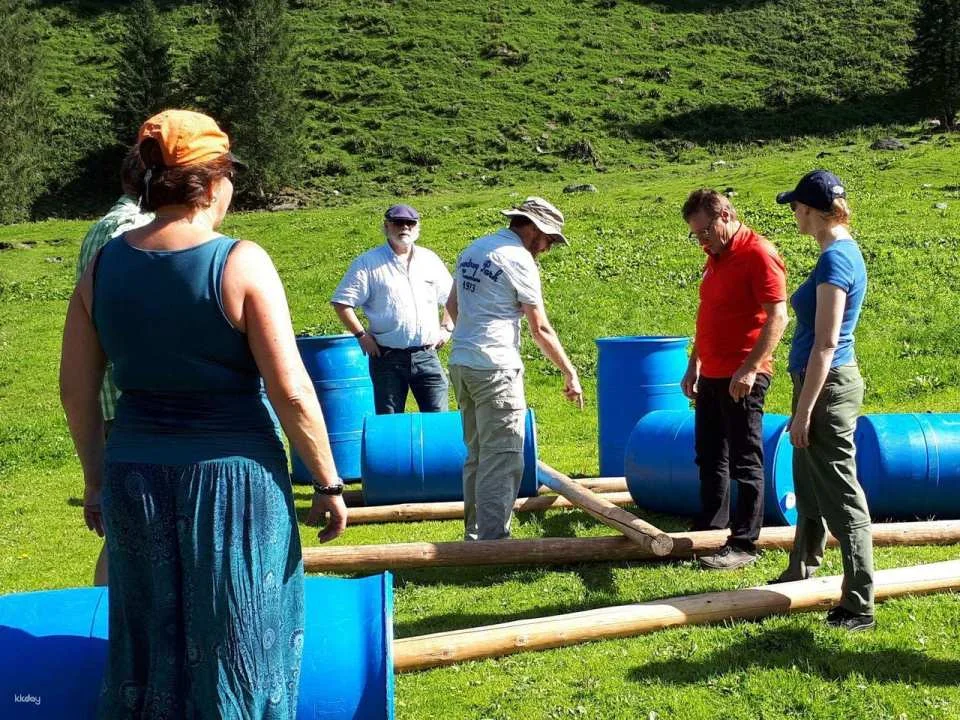 Team Event Raft Building at Lake Lucerne