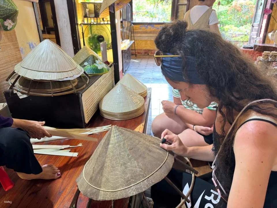 Hue | Tradditional Vietnamese Poem Conical Hat Making Workshop with Local Instructor | A must do experience in Vietnam
