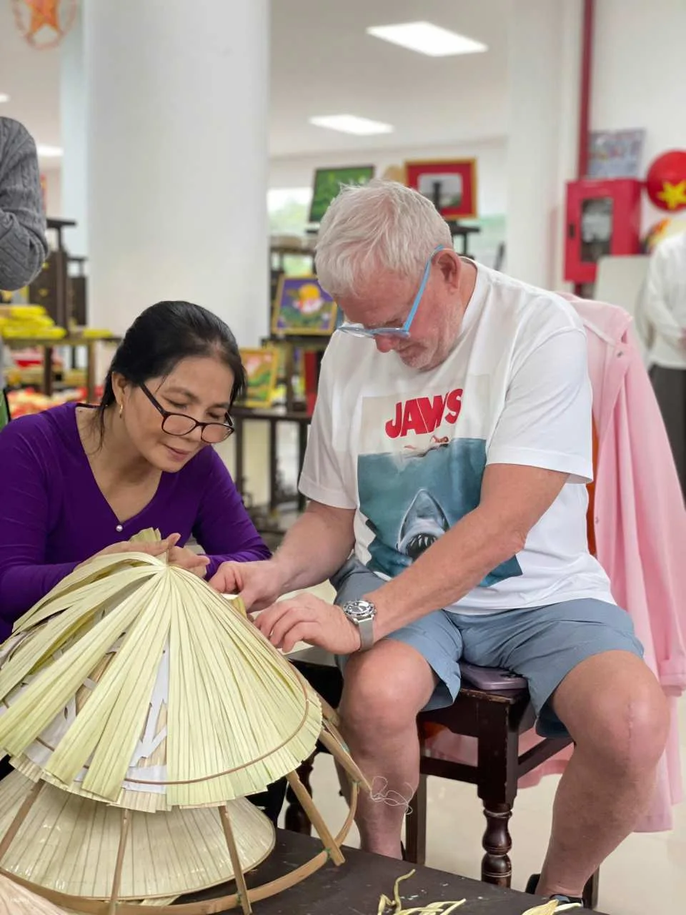 Hue | Tradditional Vietnamese Poem Conical Hat Making Workshop with Local Instructor | A must do experience in Vietnam