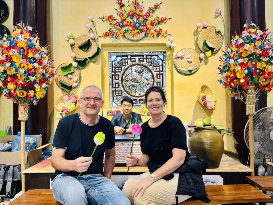 Hue | Lotus Paper Flower Making Workshop with Local Instructor | A must do experience in Vietnam